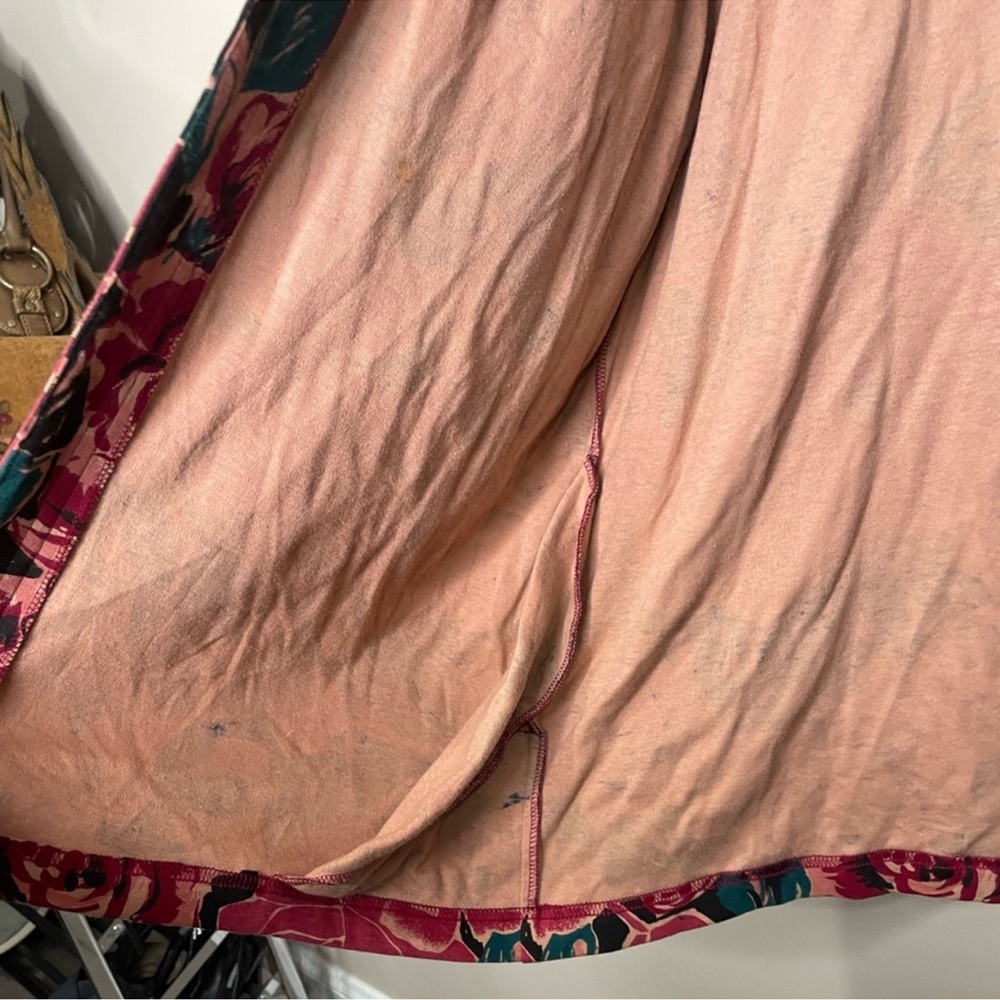 Dior Pink and Black Floral Skirt